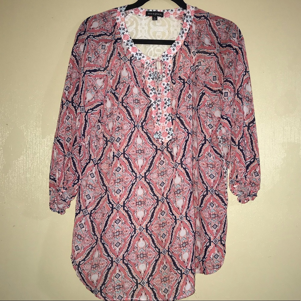Ava and Grace Sheer top xl